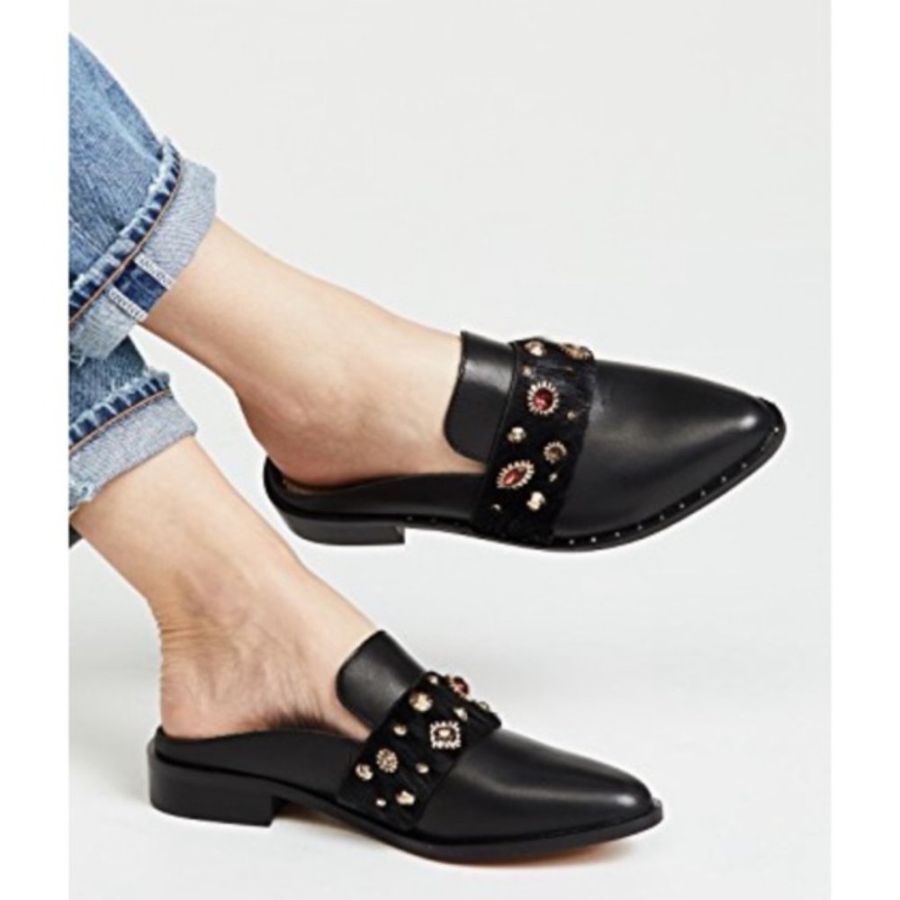 Sam Edelman Laird Flat Mule Slides Embellished